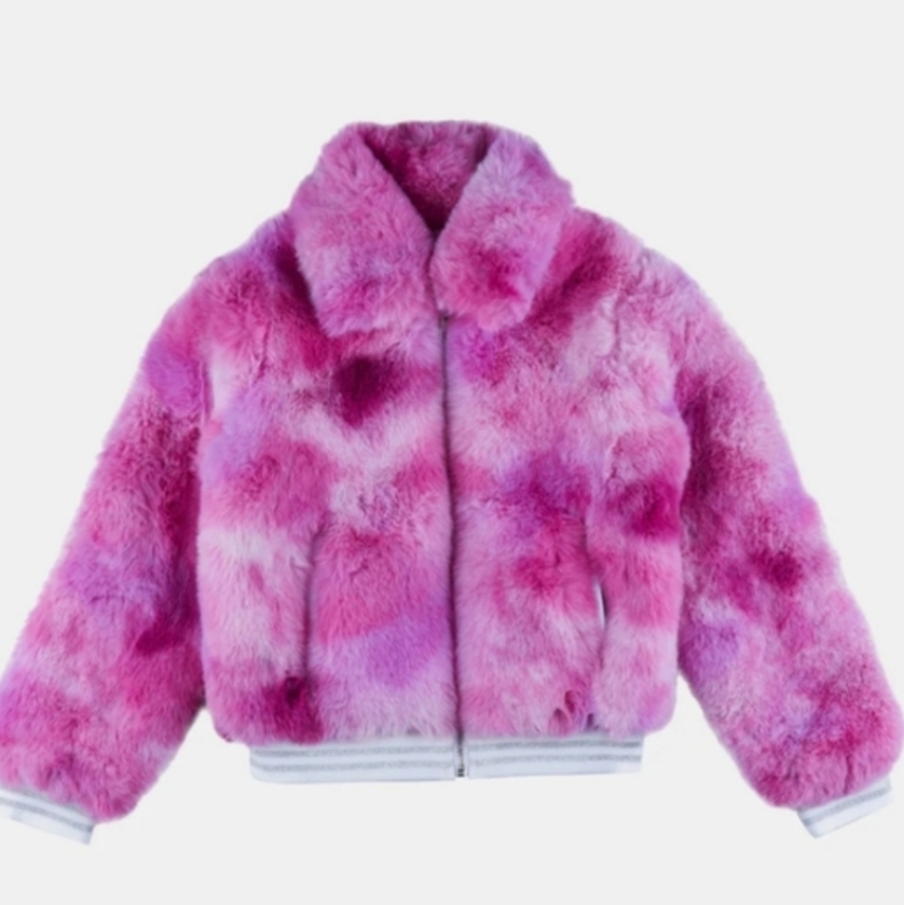 MIA NEW YORK Vibrant Pink Faux Fur Jacket - Picture 3 of 7